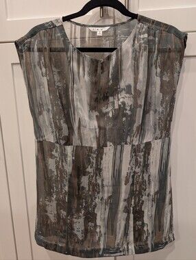 CAbi Sleeveless Abstract Top